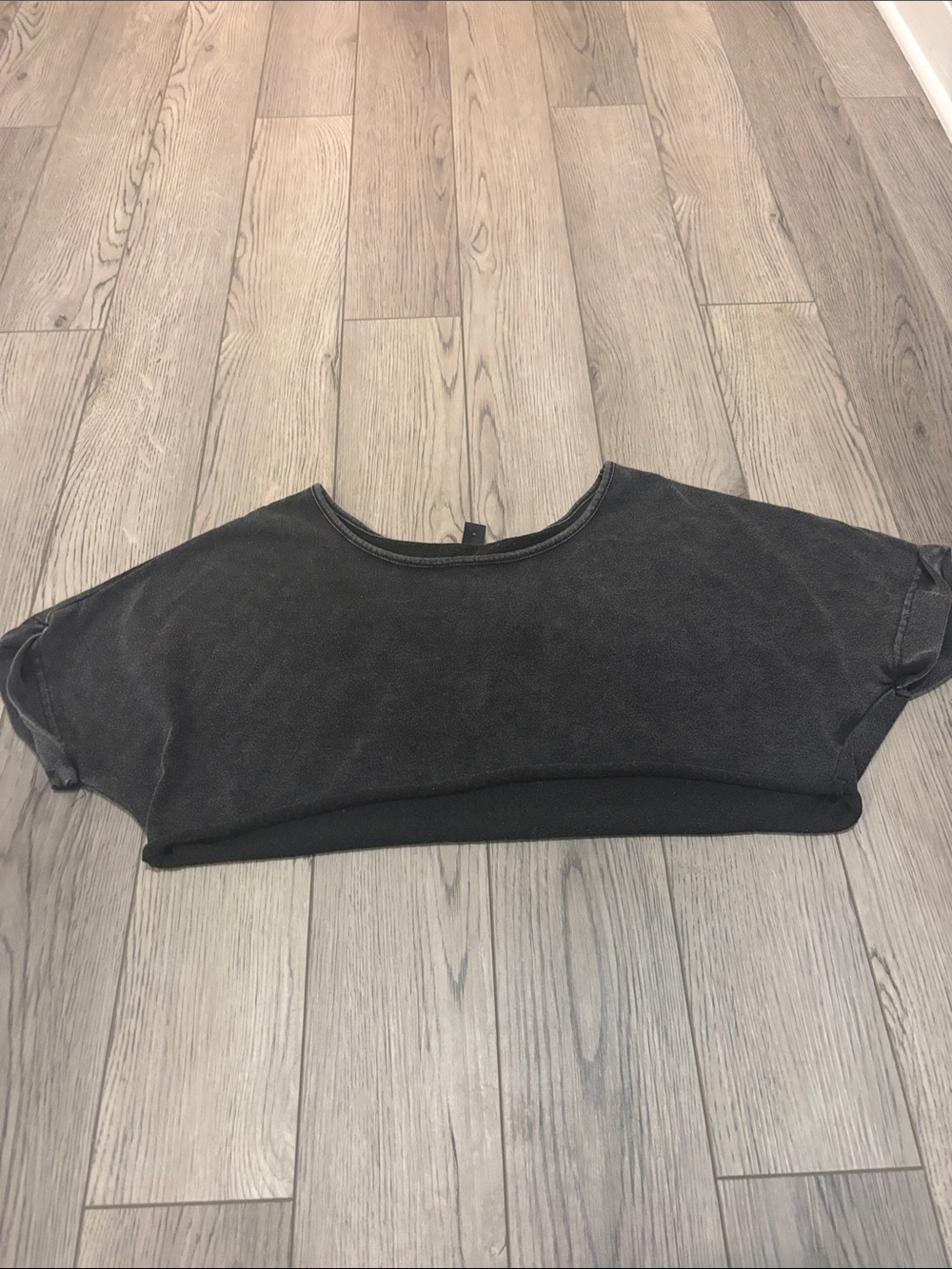 SHEIN Washed Crop Tee Medium